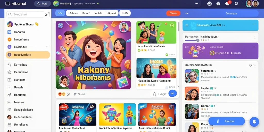 Tampilan awal permainan yang mengundang.