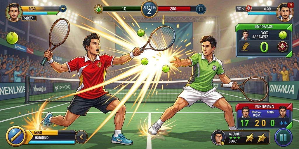 Screenshot menunjukkan grafis menawan dari permainan.